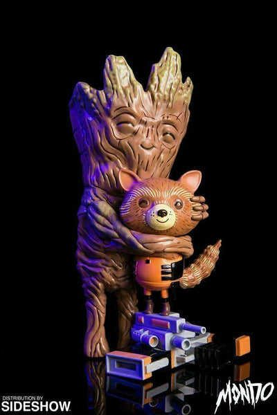 Rocket and Groot Treehugger 9" Vinyl Collectible by Mondo - New!!