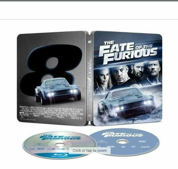 The Fate of the Furious - Limited Edition Steelbook [Blu-ray - DVD] New!