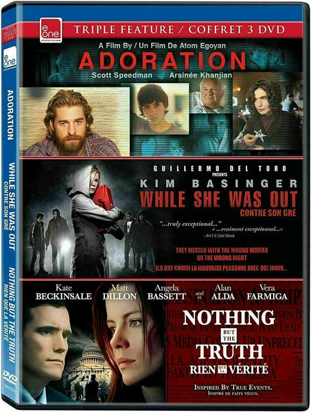 Triple Feature (Adoration / While She Way Out / Nothing but the Truth [DVD] New!