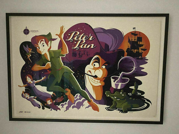 Peter Pan by Tom Whalen Framed Museum Glass Mondo Poster