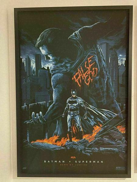 Batman Vs Superman by Ken Taylor Framed Museum Glass Mondo Poster