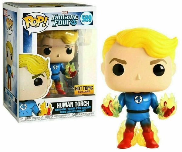 Funko POP! Marvel - Fantastic Four - Human Torch - Hot Topic Exclusive - #566