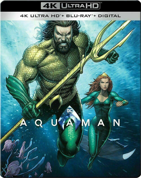 Aquaman - Exclusive SteelBook  [Blu-ray 4K+ Blu-ray] New & Sealed!!