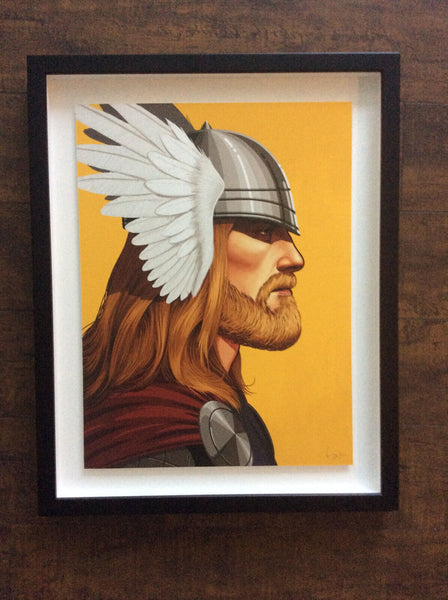 Thor (Bearded) - Mondo Mike Mitchel Framed Print
