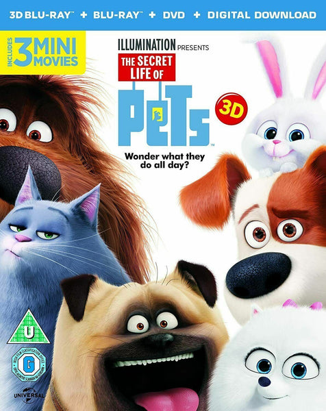 The Secret Life of Pets [3D - Blu-ray - DVD] New!