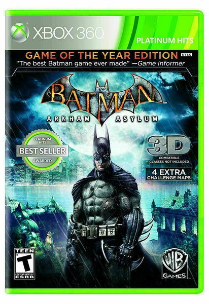 Batman: Arkham Asylum (Game Of The Year Edition) [Xbox 360] Excellent Condition!