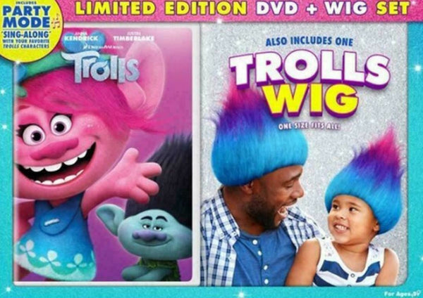 Trolls (DVD + Wig) [DVD] New!