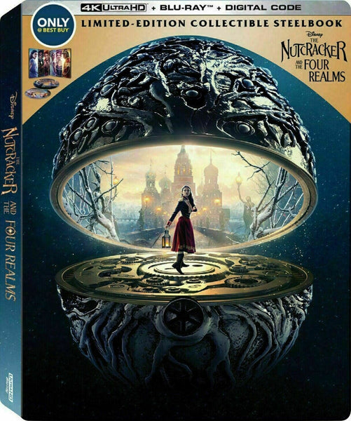 The Nutcraker And The Four Realms - Limited Ed. Steelbook [4K+ Blu-ray] NEW!!