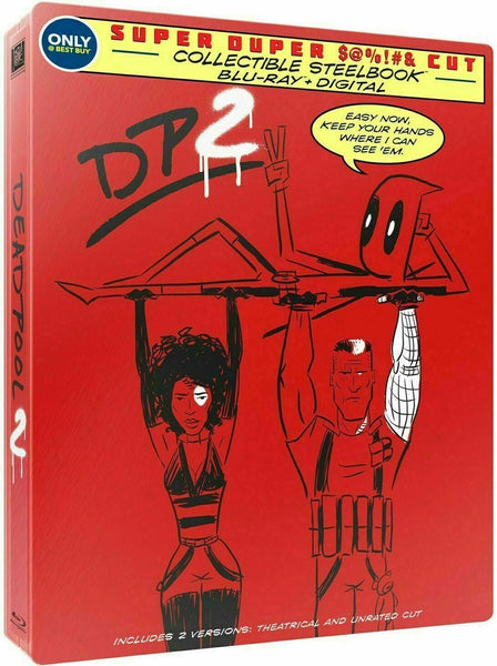 Deadpool 2 - Super Duper Cut - Limited Steelbook  Blu-ray] New!!